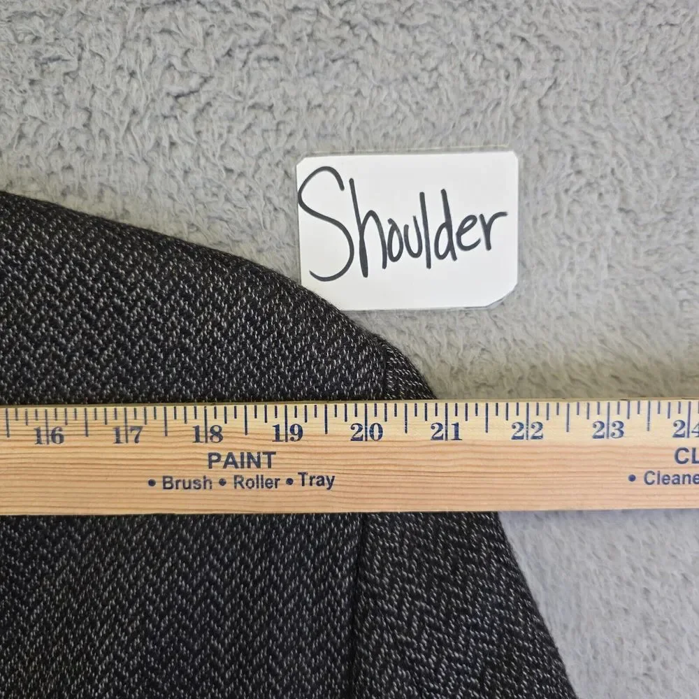 Stafford Sport Coat Mens 46‎ Wool Cashmere Herringbone Tweed Blazer Suit Jacket